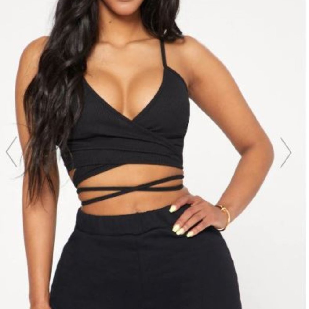 NWT Wrap Crop Top